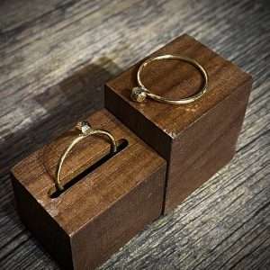 黃銅石線戒 BRASS GEM RING