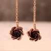 銅玫瑰長耳環 ROSE PENDANT