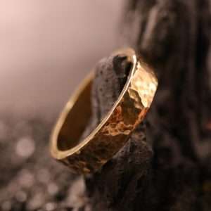 錘鑄紋戒 FLAT HAMMERED RING