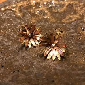 銅黃花耳環 BLOSSOM